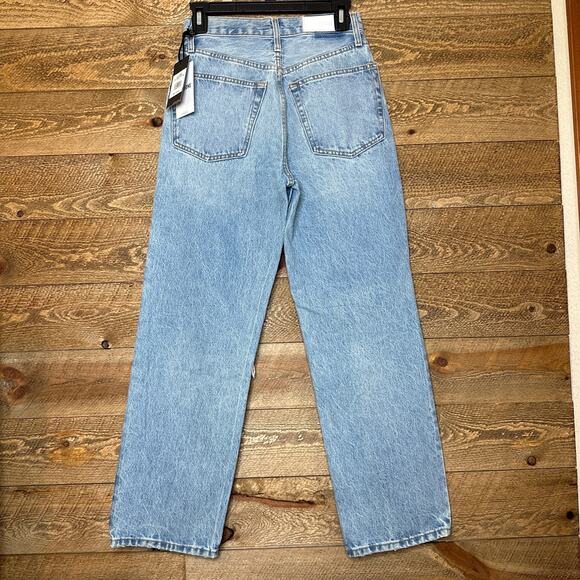 RE/DONE 90's Crop Low Slung Jeans in Medium Raf Size 24 NWT - Picture 3 of 8
